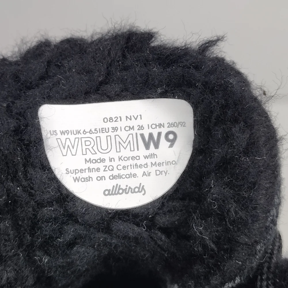 Allbirds Wool Runner-Up Mizzle Fluffs Charcoal Women's Sneakers Athletic Shoes